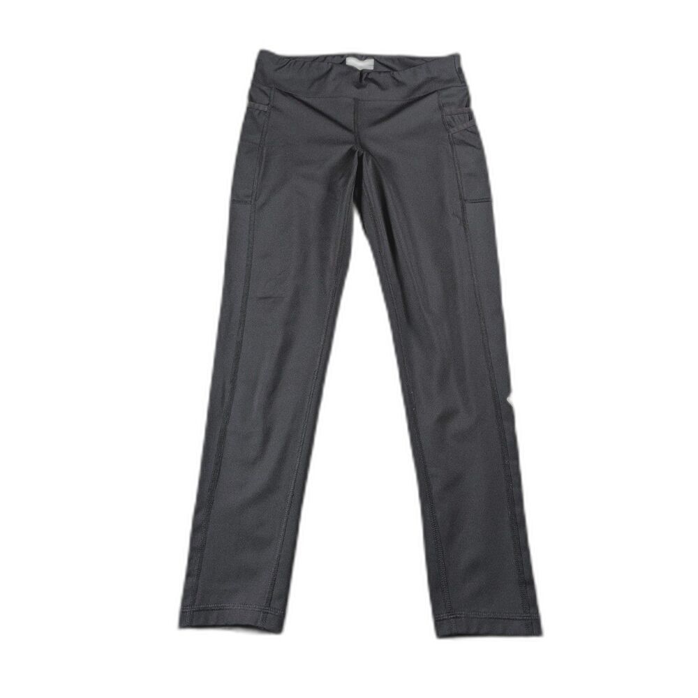 Columbia Lodge Leggings Youth M 10/12 Black Spell Out Pull On Athleisure Pockets